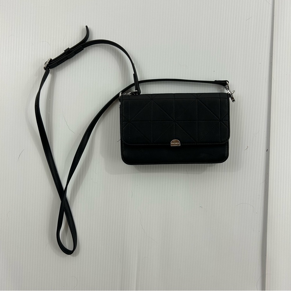 37. Nine West Black Quilted Crossbody Bag